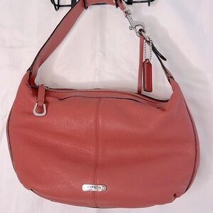 Coach Hobo Satchel Purse- Coral